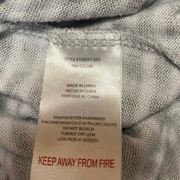 Tahari Women's Gray White Striped Straight High Waist Trousers Lounge Pants Sz L - Picture 5 of 5